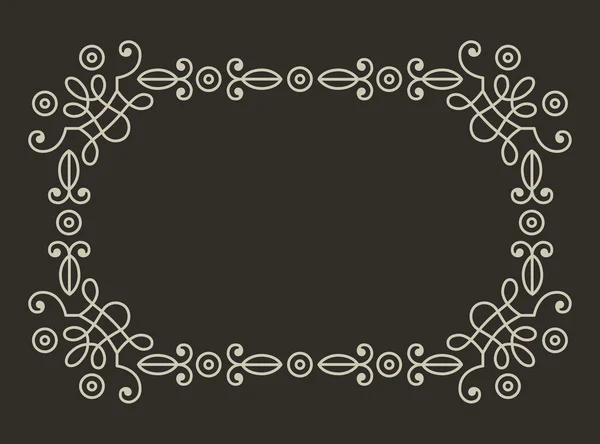 Floral geometrische Vintage frame. — Stockvector