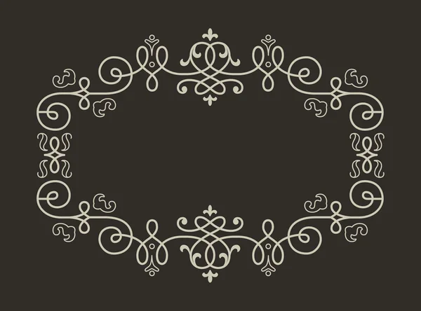 Floral geometrische Vintage frame. — Stockvector