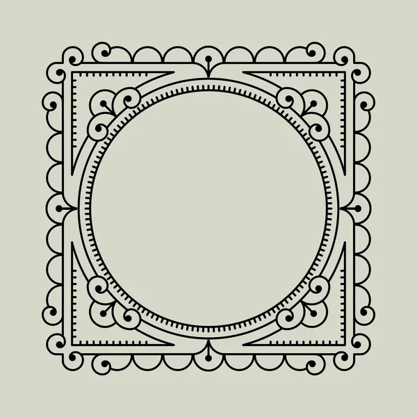 Geometrischer Vektorrahmen im floralen Minimal-Stil. — Stockvektor