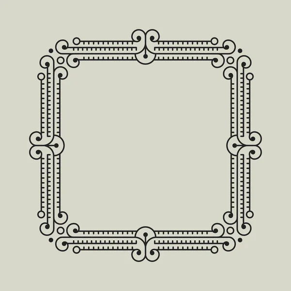 Geometryczne rama wektor w minimalistycznym stylu Etno kwiatowy. — Wektor stockowy