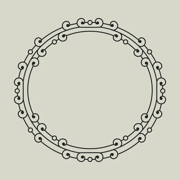 Marco geométrico vectorial en estilo minimalista Etno Floral . — Vector de stock