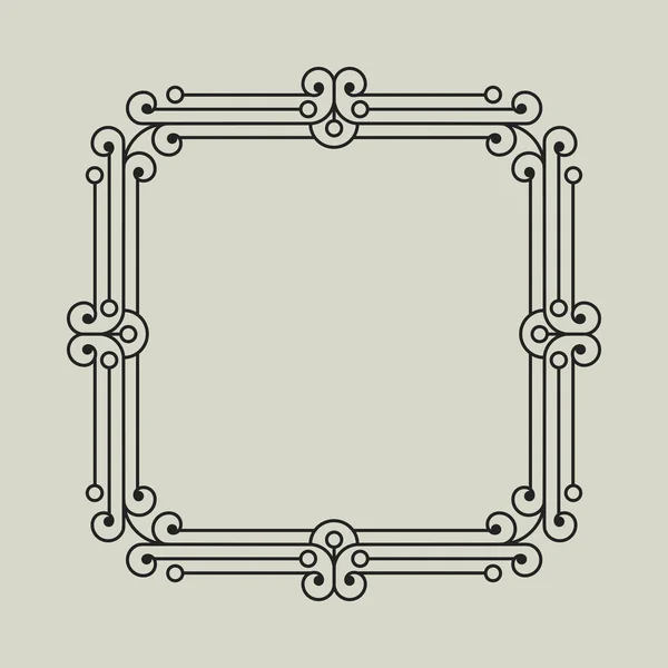 Geometryczne rama wektor w minimalistycznym stylu Etno kwiatowy. — Wektor stockowy