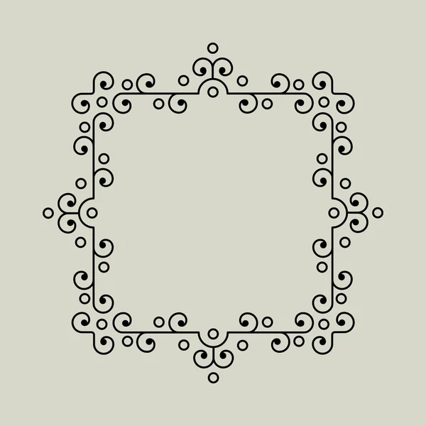 Geometryczne rama wektor w minimalistycznym stylu Etno kwiatowy. — Wektor stockowy