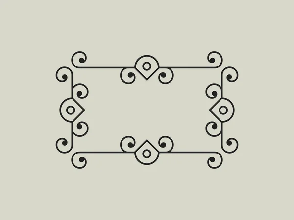 Geometrische Vector Frame in Etno Floral minimalistische stijl. — Stockvector
