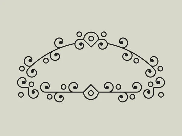 Cadre géométrique vectoriel dans le style Etno Floral minimal . — Image vectorielle