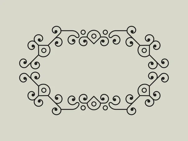 エトノ花ミニマル スタイルの幾何学的ベクトル フレーム. — ストックベクタ