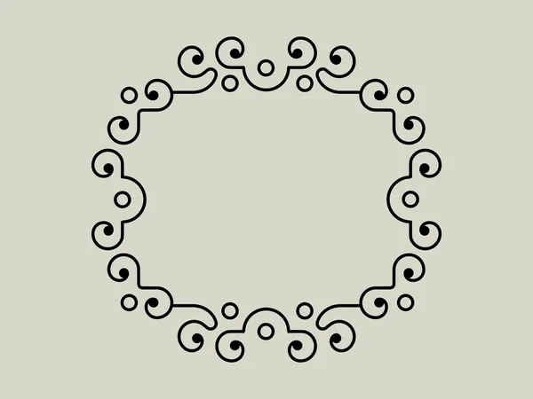 Геометрична Векторна рамка в Етно Квітковому мінімальному стилі . — стоковий вектор