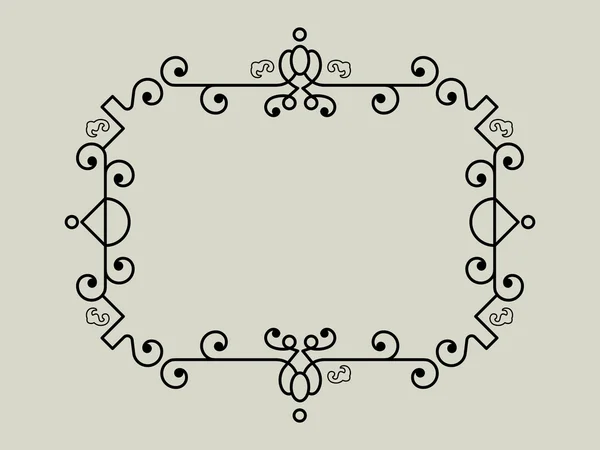 Moldura vetorial geométrica no estilo mínimo Etno Floral . —  Vetores de Stock