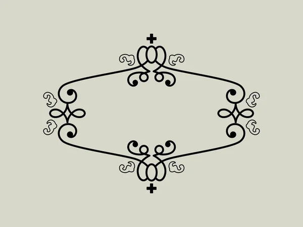 Cadre géométrique vectoriel dans le style Etno Floral minimal . — Image vectorielle