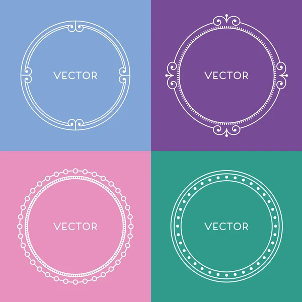 Cadre géométrique vectoriel dans le style Etno Floral minimal . — Image vectorielle