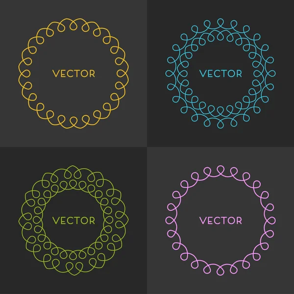 Quadro geométrico com cachos . — Vetor de Stock