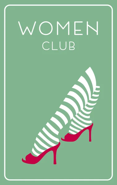 Club piernas de mujer — Vector de stock