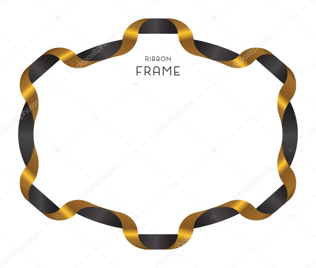 gold ribbon border