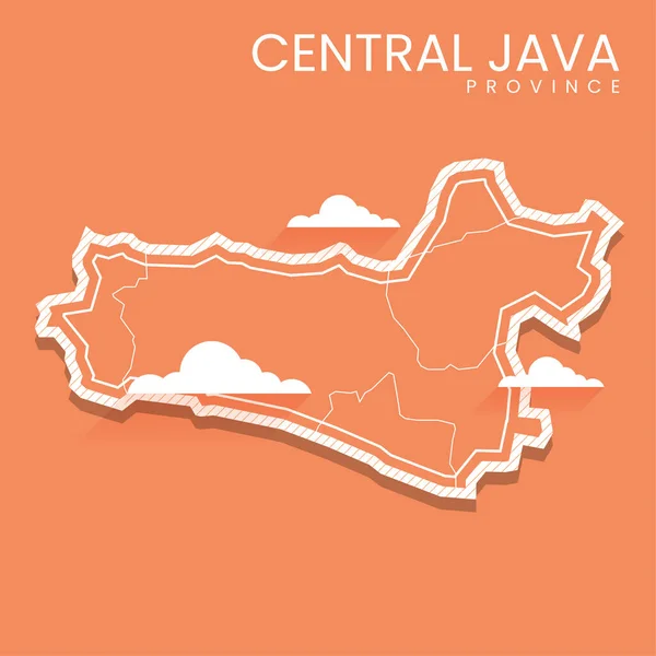 Mapa Java Central Moderno Simples Único Design Fácil Usar —  Vetores de Stock