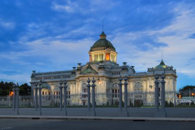 Ananta Samakhom taht salonu günbatımı, Bangkok, Tayland