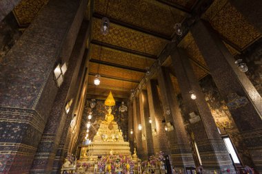 Phra Ubosot Wat Pho veya Tapınağı yatan Buda, Bangkok, Tayland
