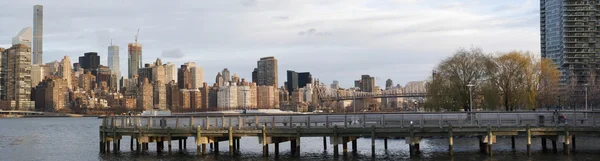 Государственный парк Гентри Плаза с видом на остров Манхэттен — стоковое фото