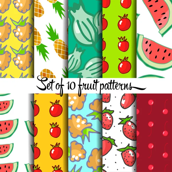 Fruit pattern — Stock Vector