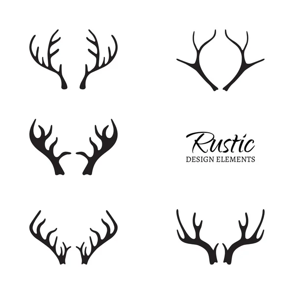 Rustico Antler Set — Vettoriale Stock