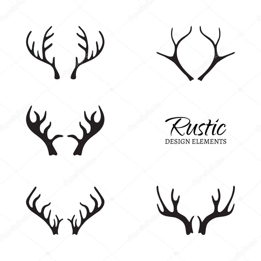 Rustic Antler Set Stock Vector Image by ©YuliyaKim #106357788
