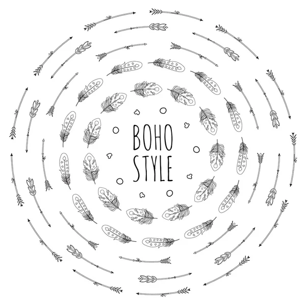 Collection de cadres Boho — Image vectorielle