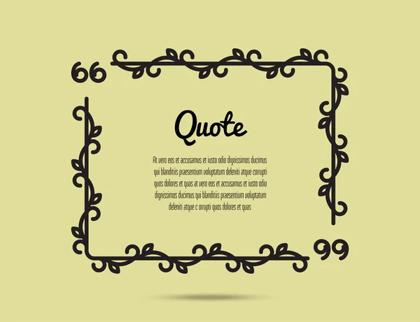 Quote Frame Card — Stock Vector