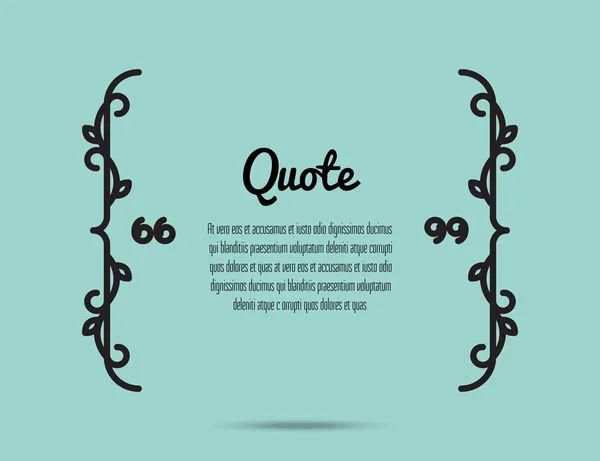 Quote Frame Card — Stock Vector