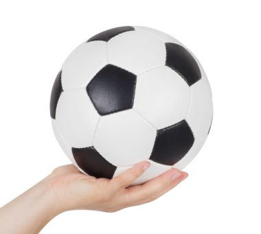 futbol topu tutan el