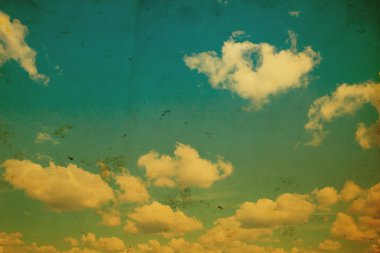 Küçük bulutlu mavi gökyüzü arkaplanı