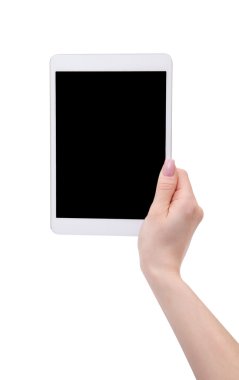 kadın elinde tablet