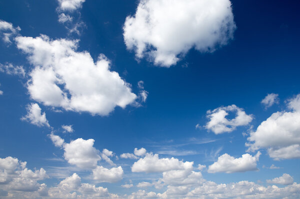 blue sky with cloud closeup