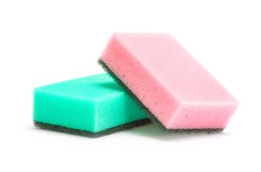 beyaz zemin üzerine sünger