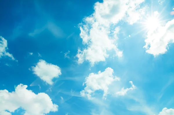 Modrá Obloha Pozadí Mraky — Stock fotografie