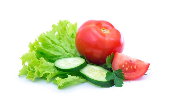 Fresh Vegetables Isolated White — Stock Photo, Image