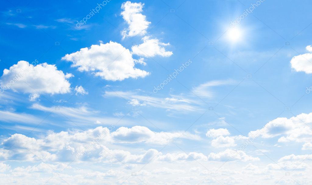 clouds in the blue sky