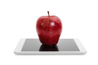 tablet bilgisayarı beyaza izole edildi