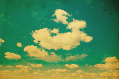 Küçük bulutlu mavi gökyüzü arkaplanı