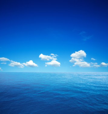 caribbean sea and perfect sky clipart