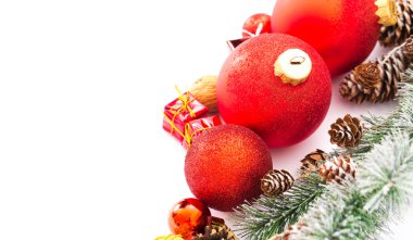 Soyut arkaplanda Noel süslemesi