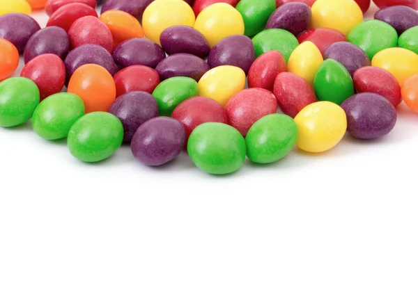 Close Pile Colorful Chocolate Coated Candy — Stock Photo, Image