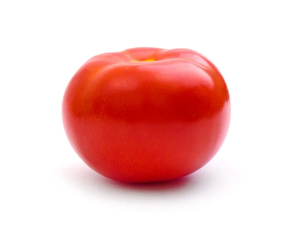 Κόκκινη Ντομάτα Απομονωμένη Λευκό — Φωτογραφία Αρχείου