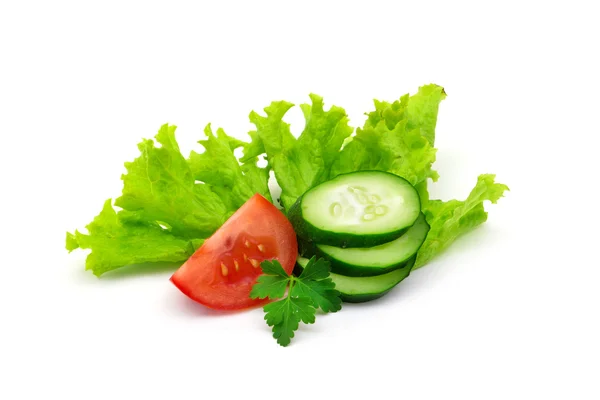 Fresh Vegetables Isolated White — Stock Photo, Image