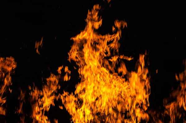 Vuur Vlam Zwart — Stockfoto