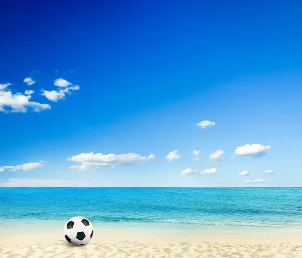 Tło Plaża Piłki Nożnej — Zdjęcie stockowe