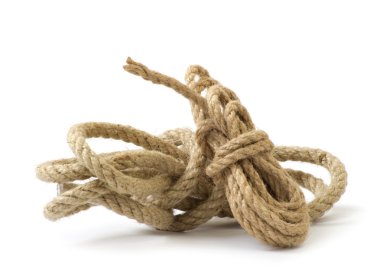 kalın ip üzerinde beyaz twisted