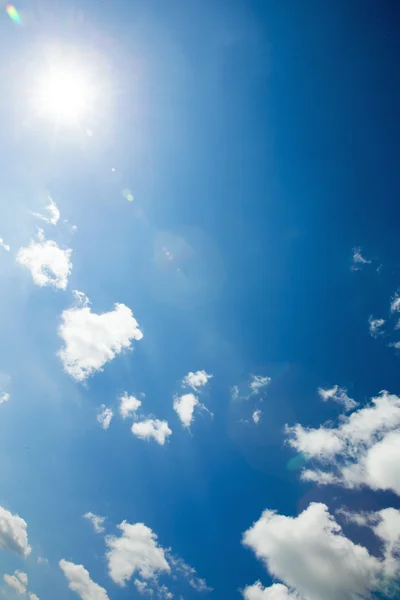 Ciel Bleu Avec Nuages Gros Plan — Photo