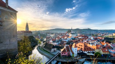 Cesky krumlov şehri sabah 