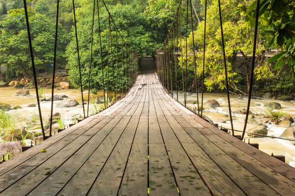 small Rope bridge over stream