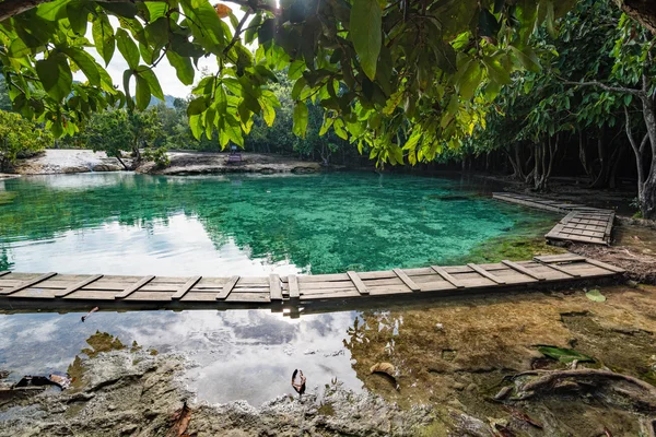 Smaragdové jezírko v Krabi Thajsko — Stock fotografie