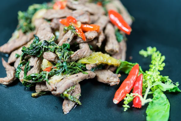 Sweet basil beef stir fry Stock Picture